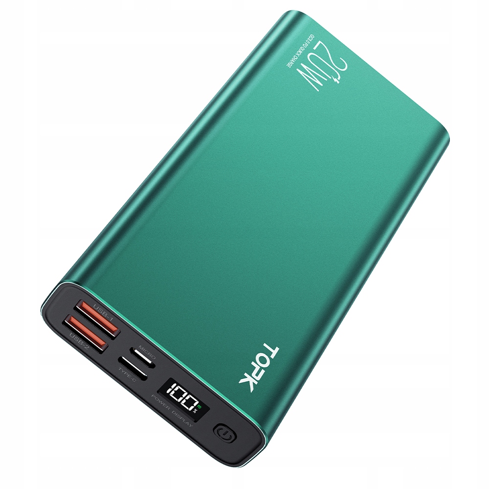 

Powerbank Topk 20000 mAh 3xUSB Usb C 20W Pd QC3