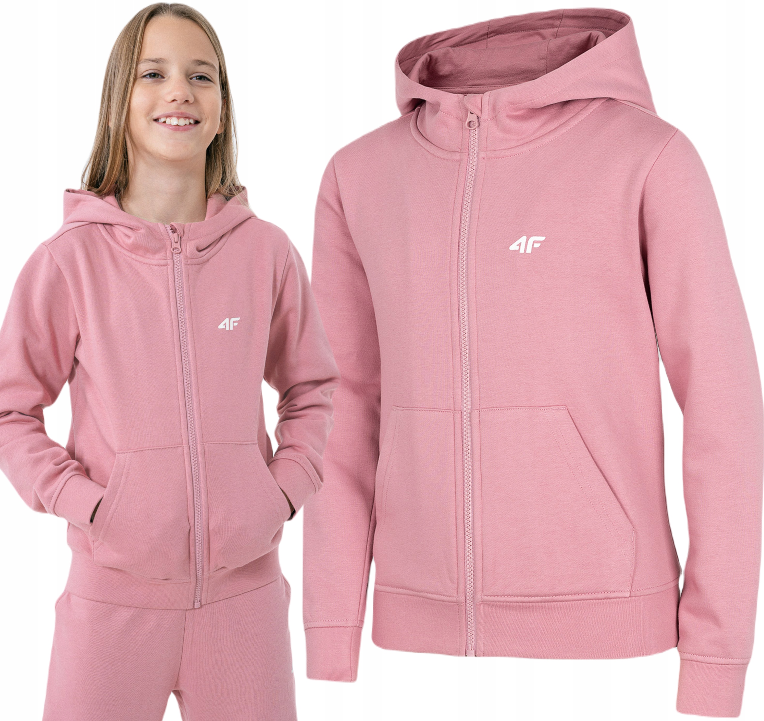 

Dziewczęca Bluza Rozpinana 4F Ocieplana JBLD001