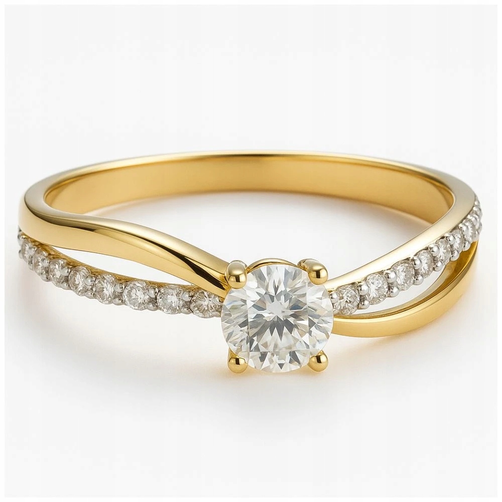 Zásnubní Prstýnek 585 S Zirkonem, Propletený Ideální Jako Dárek VEL.23