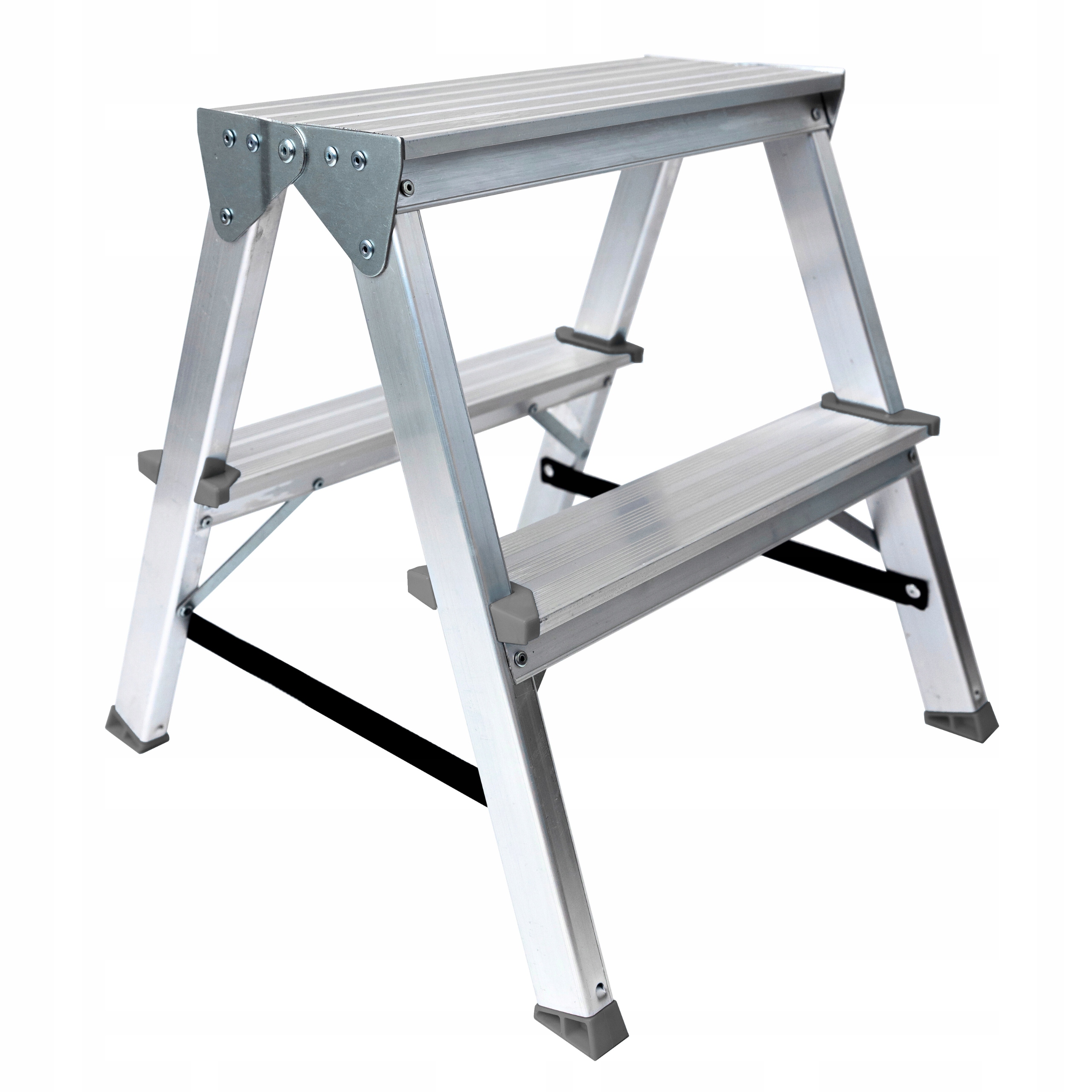 Drabinka dwustronna 2stopniowa 2x2 podest stołek taboret ePlatinum 120kg