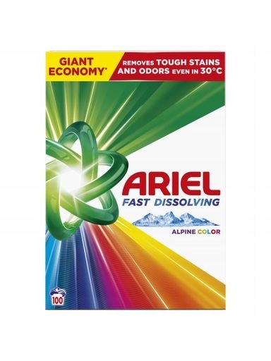 Levně Prací prášek Ariel Alpine Color na barvu 100 praní 5,5 kg