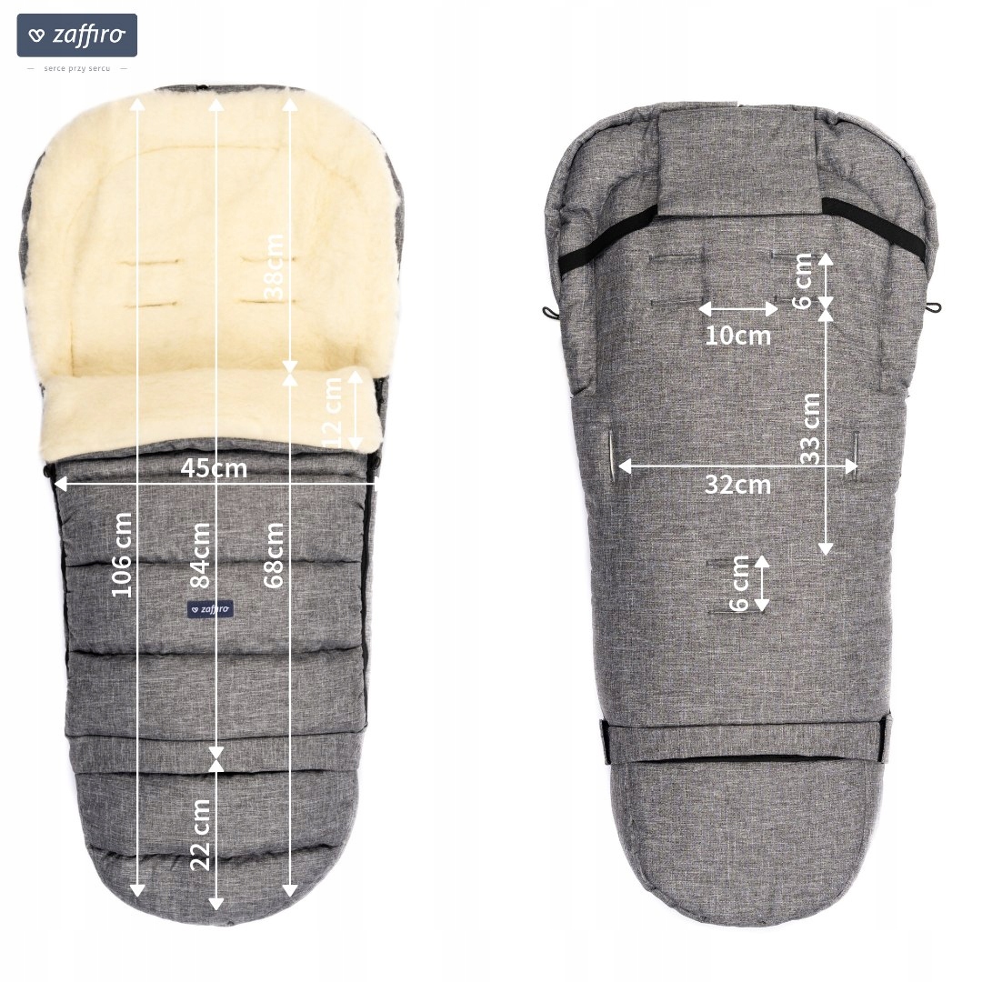 ZAFFIRO Śpiworek 5w1 iGrow + mufki - wełna black Rodzaj śpiworek