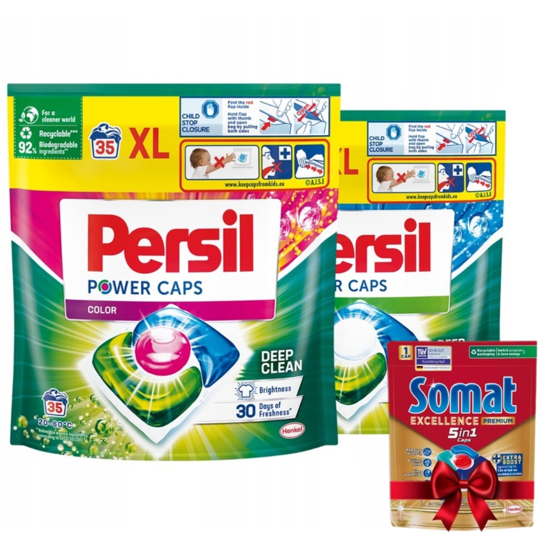Persil Power Caps Kapsułki do Prania Zestaw MIX 70 szt.
