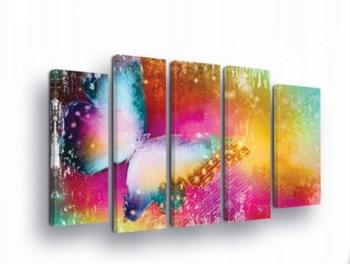 Obraz 150x100 Jasný motýľ abstrakcia farby leto príroda umenie dekorácia