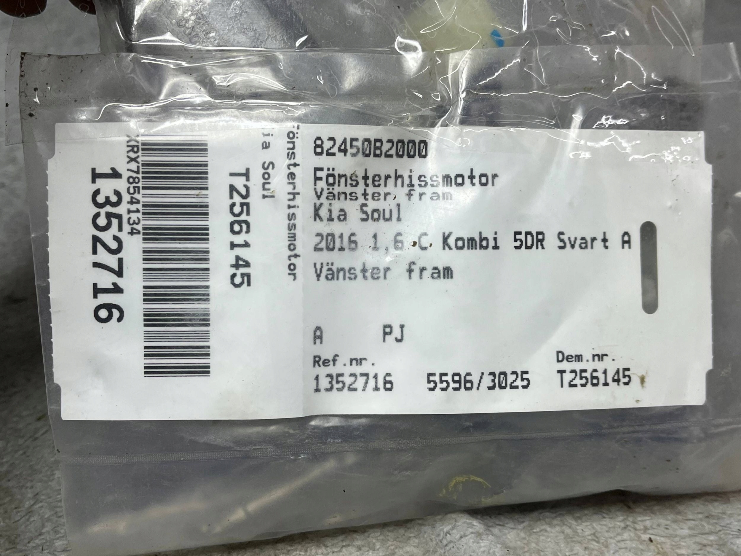 mini motor window regulator door przednich KIA Soul 82450B2000