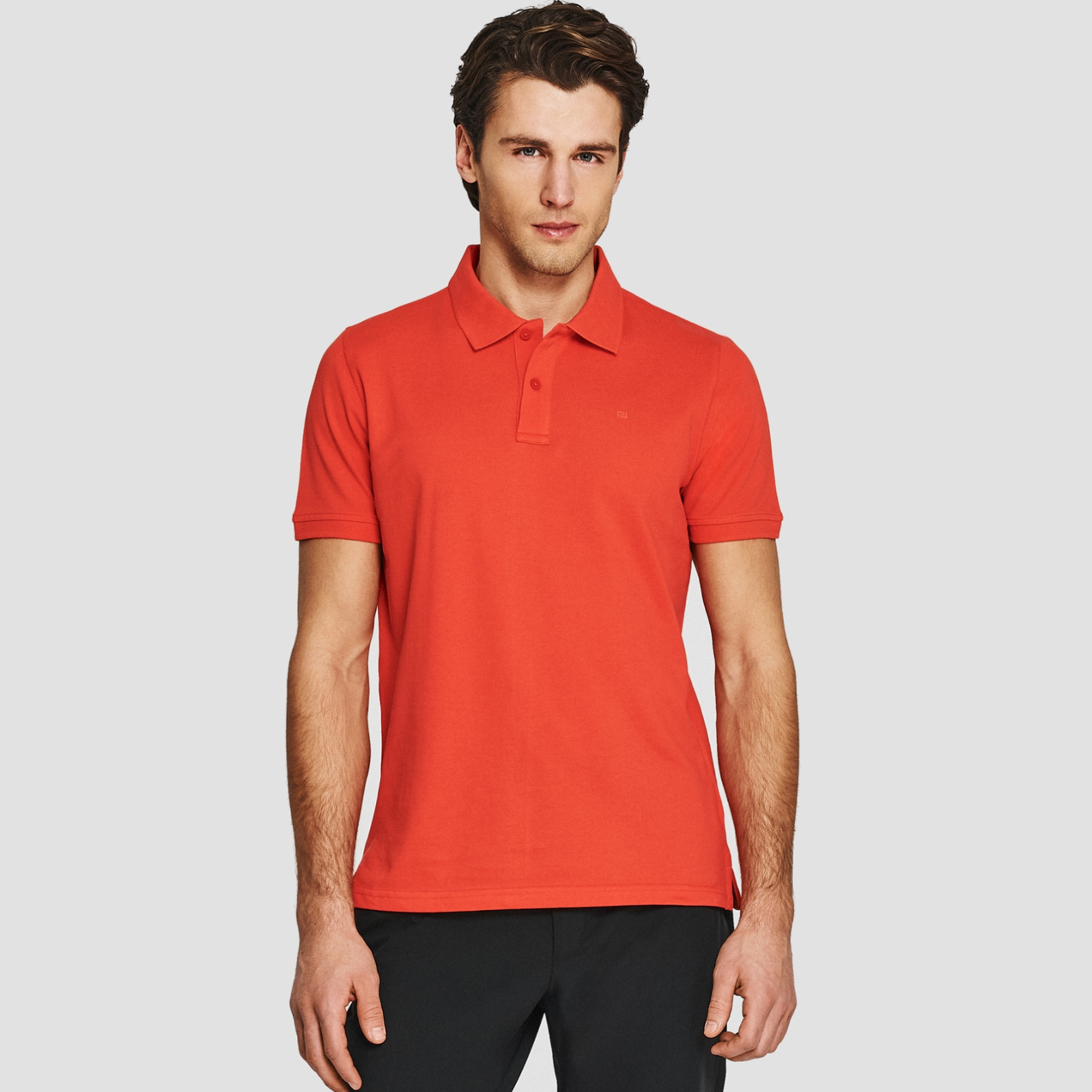 Pánská polokošile v oranžové barvě Bavlněná Pako Lorente vel 3XL