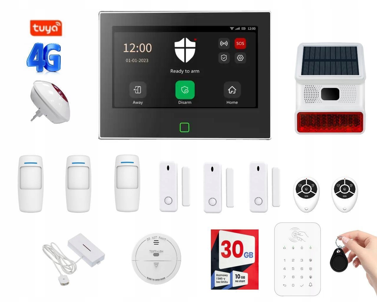 SUPER Zestaw Alarmowy Od AlarmZone Tuya Smart Wi-Fi GSM P70 LTE/4G