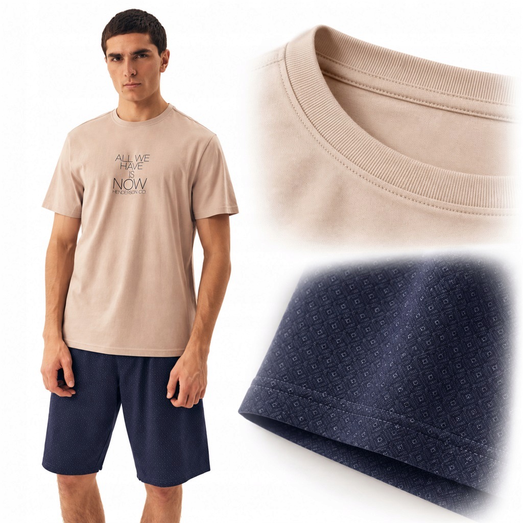 Pánské pyžamo Henderson Dreamer 42632 nude 2XL Anrr