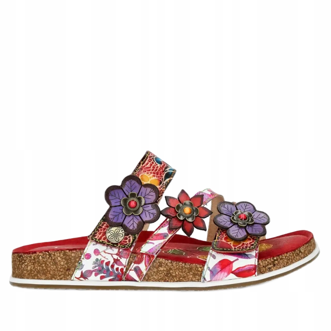 Nazouváky pantofle Laura Vita brcyano 16 AS318-16 rouge 37, červená