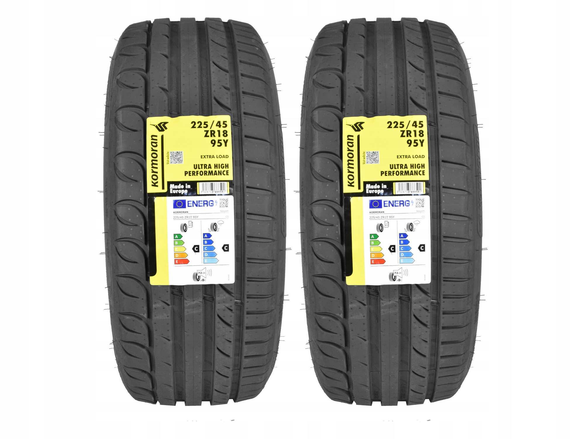 

2 Opony letnie 225/45R18 Kormoran Uhp