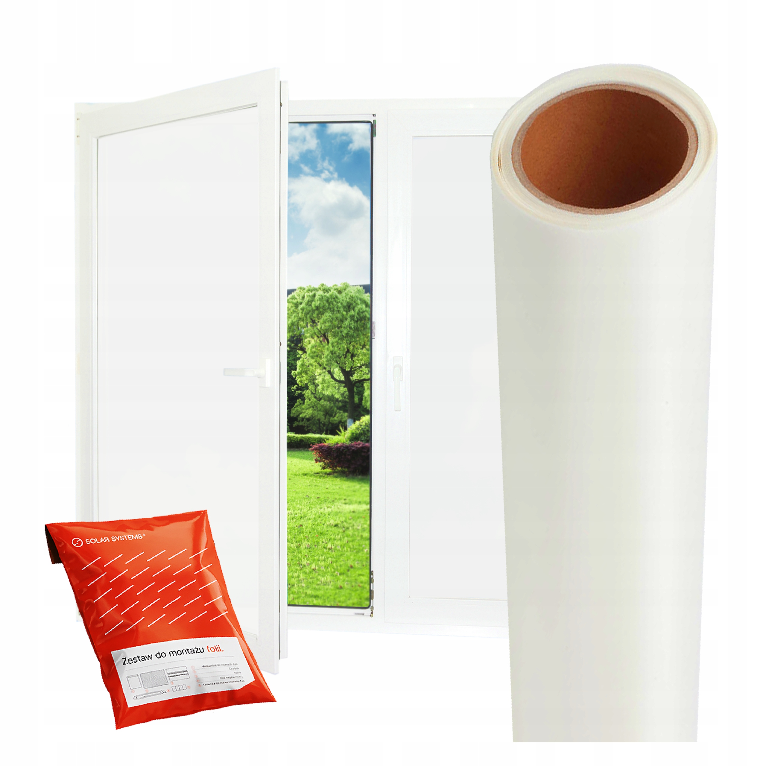 Okenná mliečna fólia 75x10mb Samolepiaca ochranná matná na sklo