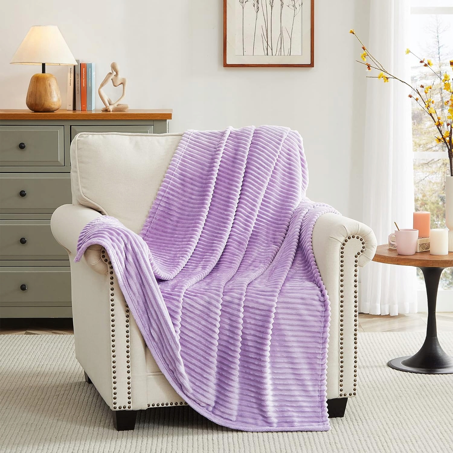 KOC NARZUTA NA ŁÓŻKO WYTŁACZANY MIĘKKI 200x220 PRĄŻEK Szerokość produktu 200 cm