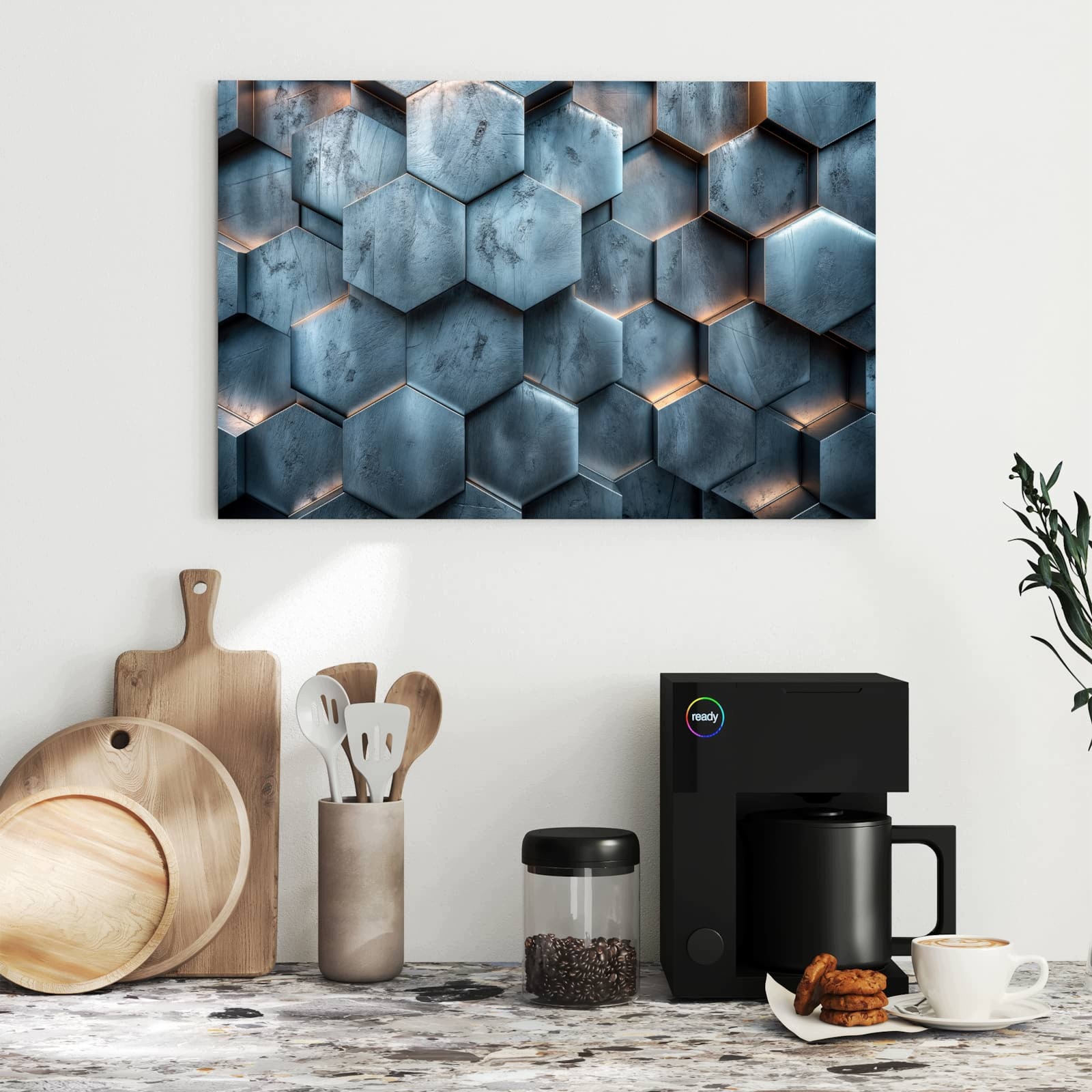 Magnetická tabule Šestiúhelník Struktura 60 × 40 cm