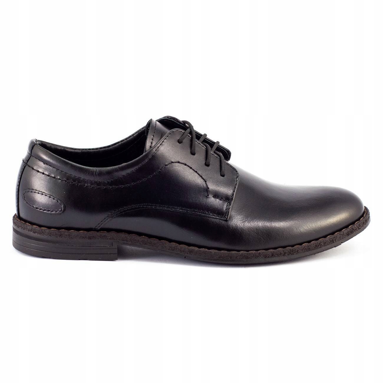 

Buty Wizytowe Męskie Skóra Polskie 281 Czarny 45