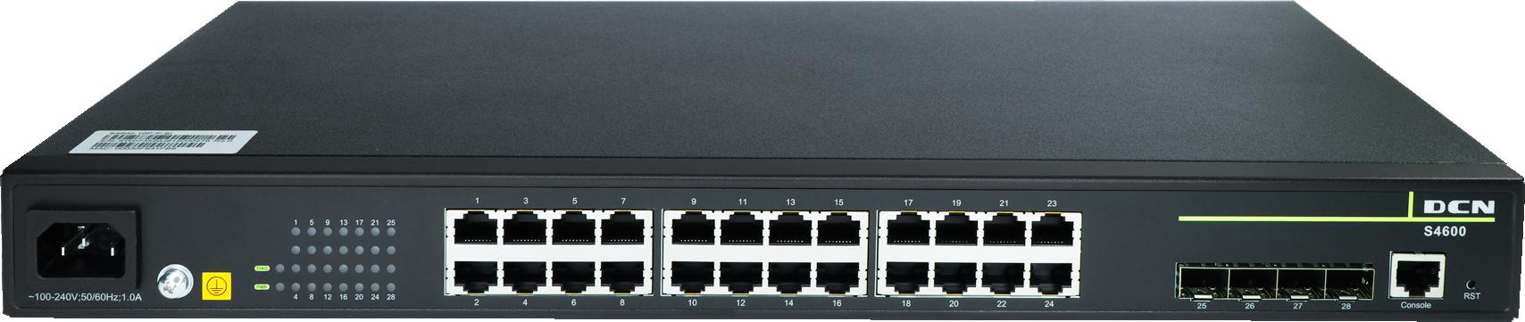 Switch Dcn S4600-28P-SI-R3.5 L2 24xRJ45/4xSFP