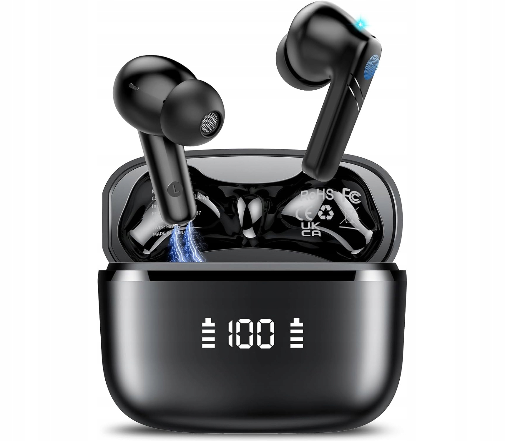 Sluchátka s Ai překladačem Puqo MD037 Bluetooth 5.4 144 jazyky 3v1