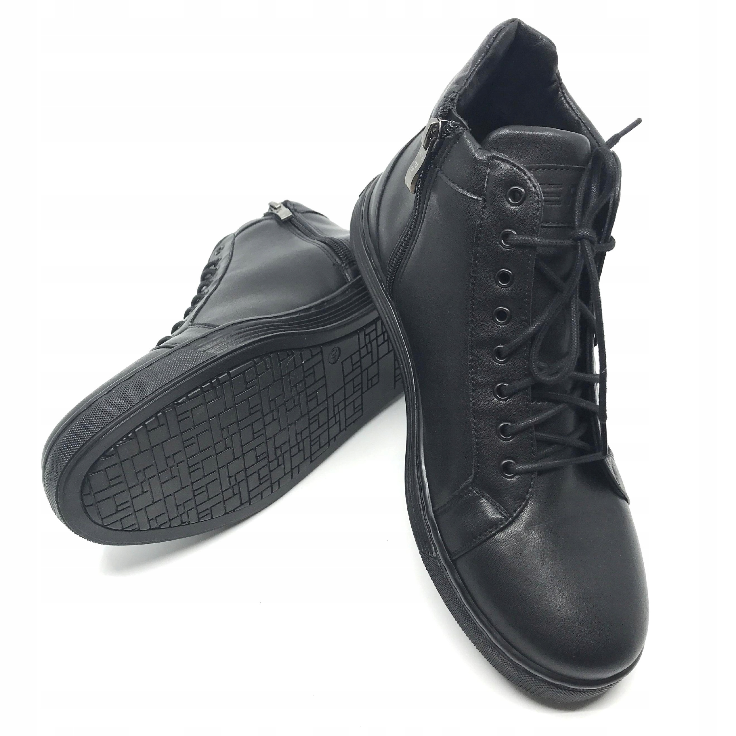 BUTY SZTYBLETY MĘSKIE SKÓRA CZARNE 42 28 cm PAN Model 1462