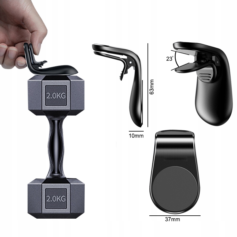 MINI UCHWYT SAMOCHODOWY MAGNETYCZNY DO SAMOCHODU AUTA KRATKI WENTYLACYJNEJ EAN (GTIN) 5903933514925