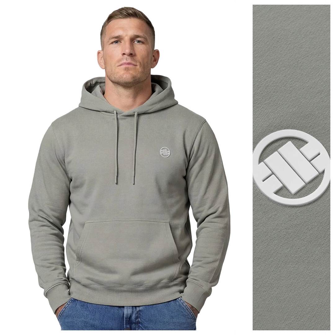 Pánská mikina s kapucí Pit Bull „small Logo Nugget“ – šalvějová, velikost XL