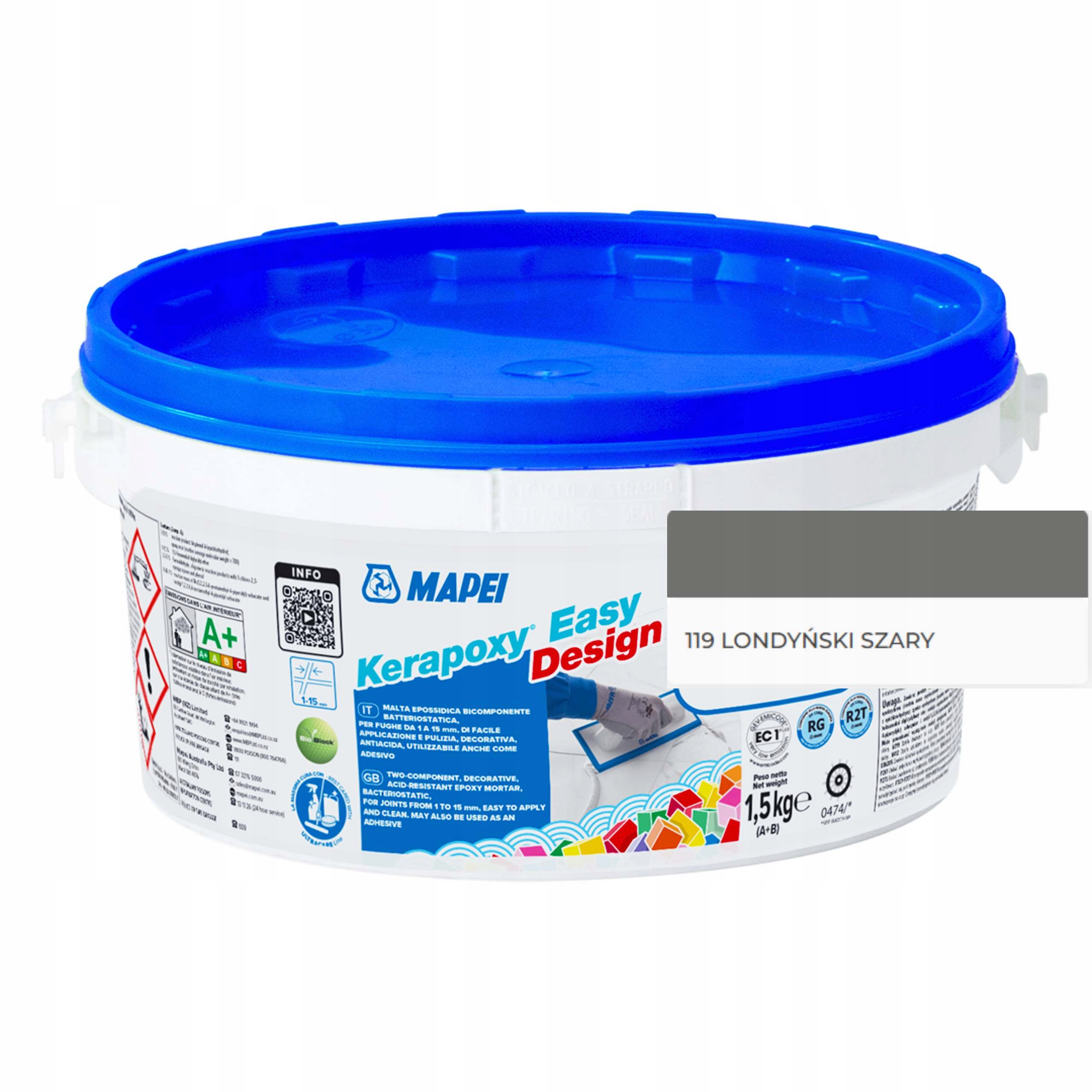Mapei Fuga Epoksydowa Kerapoxy Easy Design 1,5 kg 119 Londyński Szary