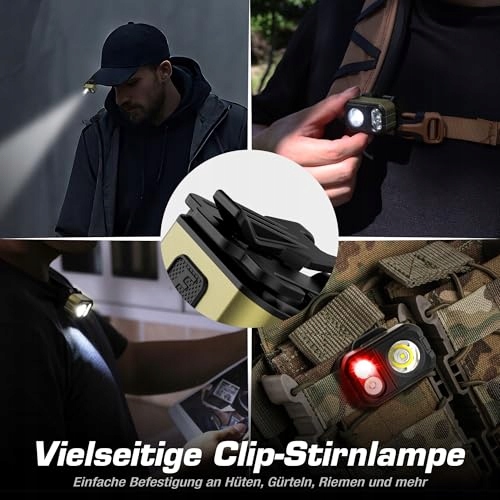 EVERBRITE Latarka Czołowa LED Lekka IP67 Zielona Do Biegania i Kempingu — miniatura 5