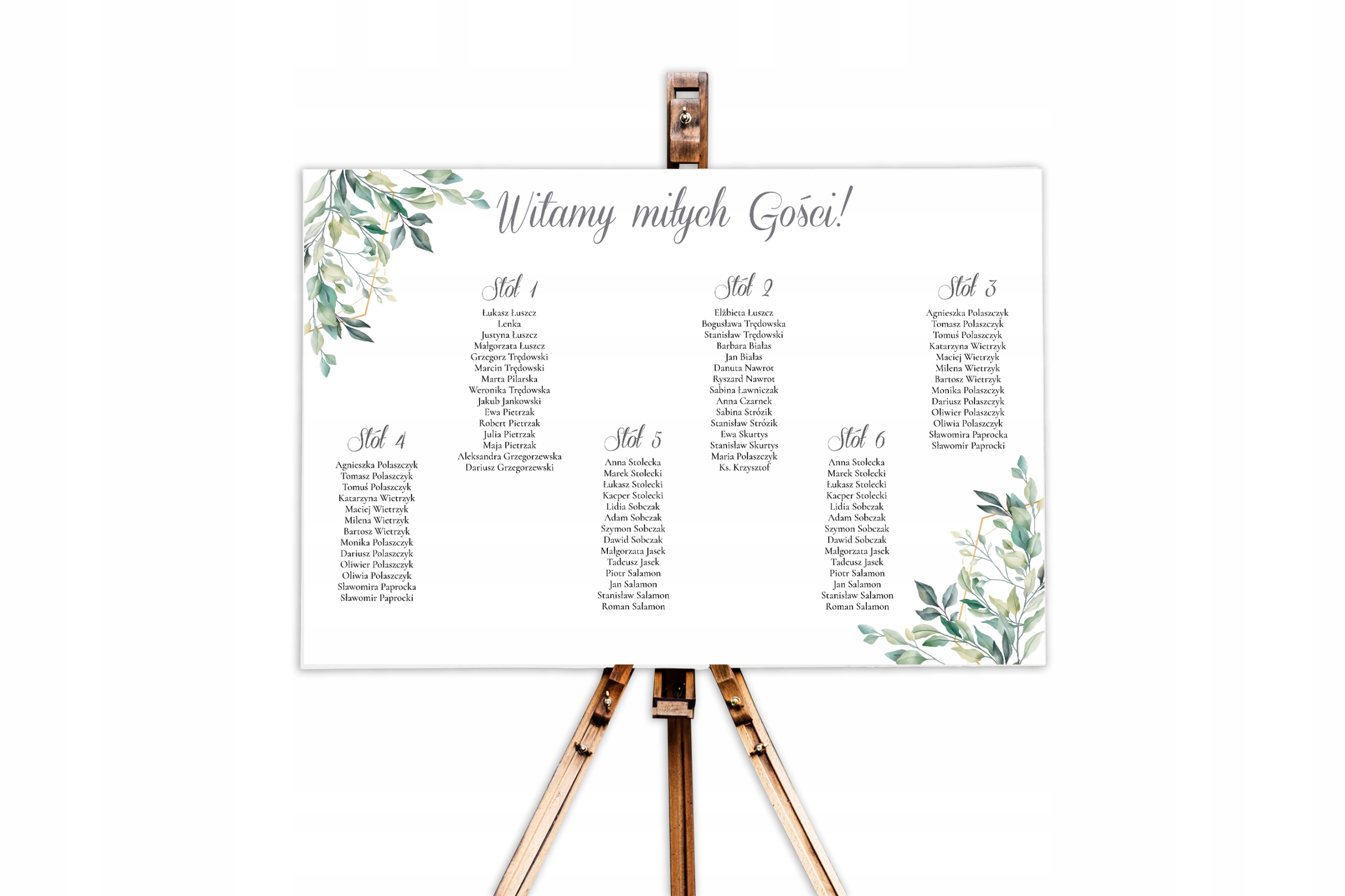 

Plan Stołów Tablica Gości Na Ślub Wesele ZS07