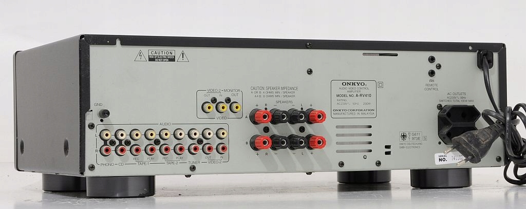 ONKYO A-RV410 ZNAKOMITY WZMACNIACZ STEREO ! Liczba kanałów 2