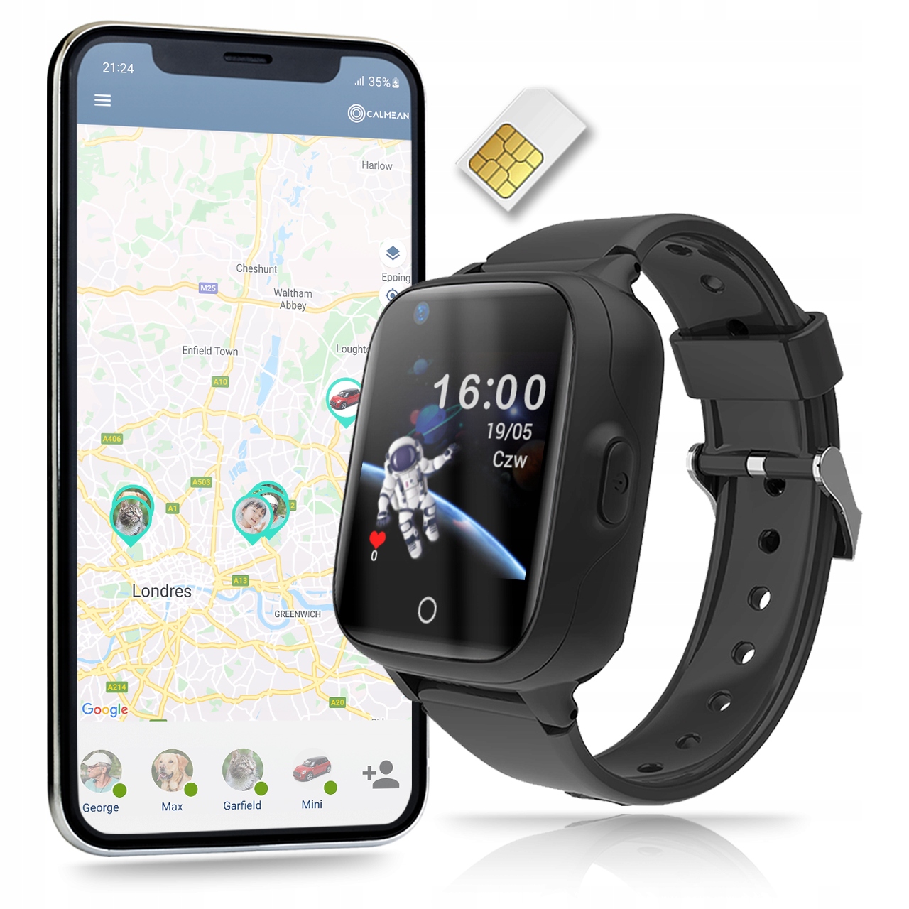 

Smartwatch Zegarek Calmean Video 4G Gps Aplikacje
