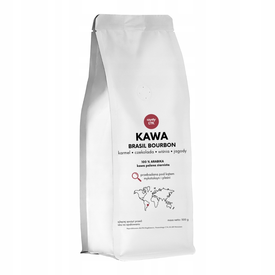 Kawa ziarnista 1kg Bourbon Czysty Łyk – badana na pleśń, 100%Arabika