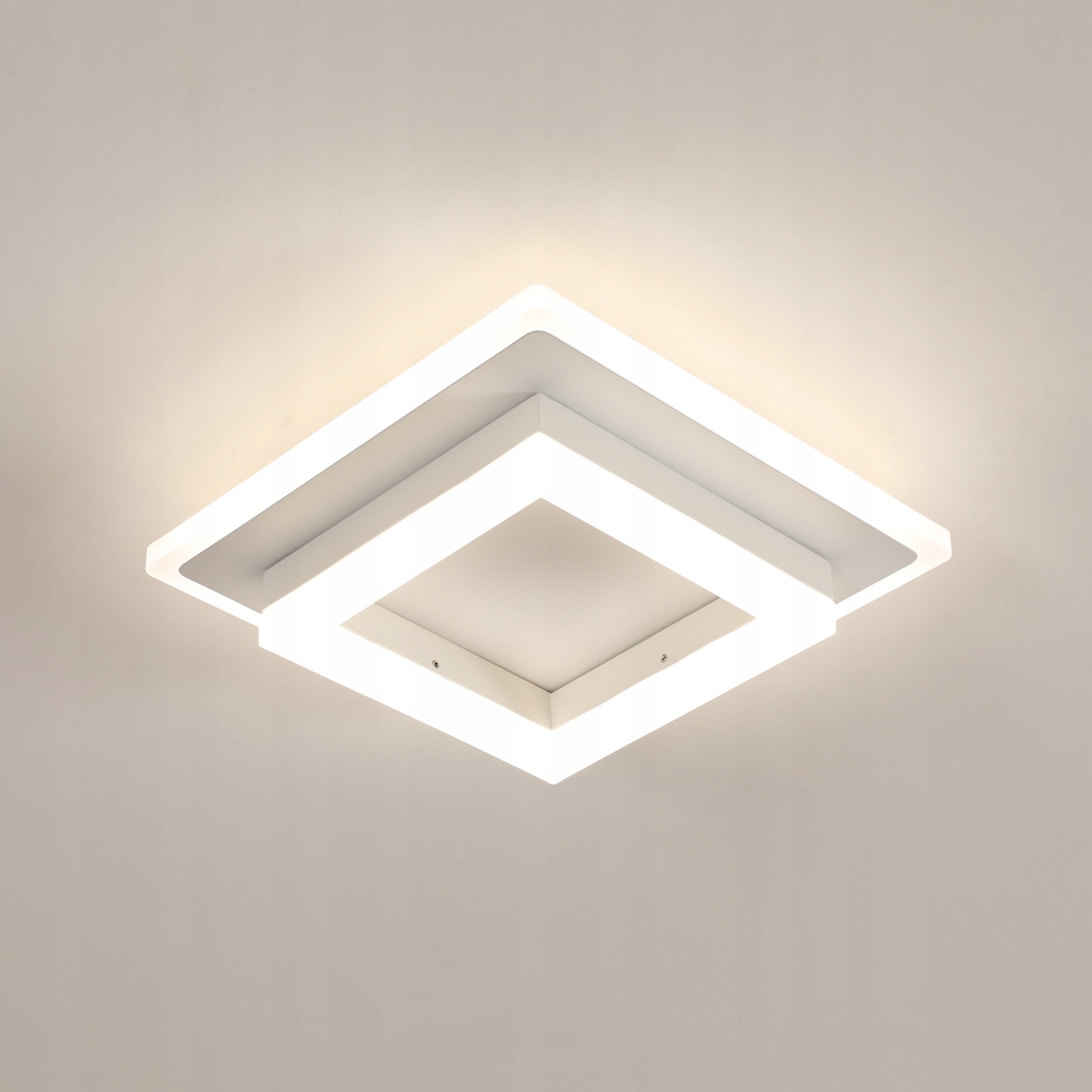 Led stropní svítidlo, čtvercový plafon, bílé, moderní, do obývacího pokoje, 24W, 4500K