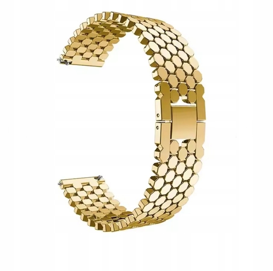 Bransoletka Do Męskiego Damskiego Zegarka Stalowa Żółte Złoto 22 MM Złota