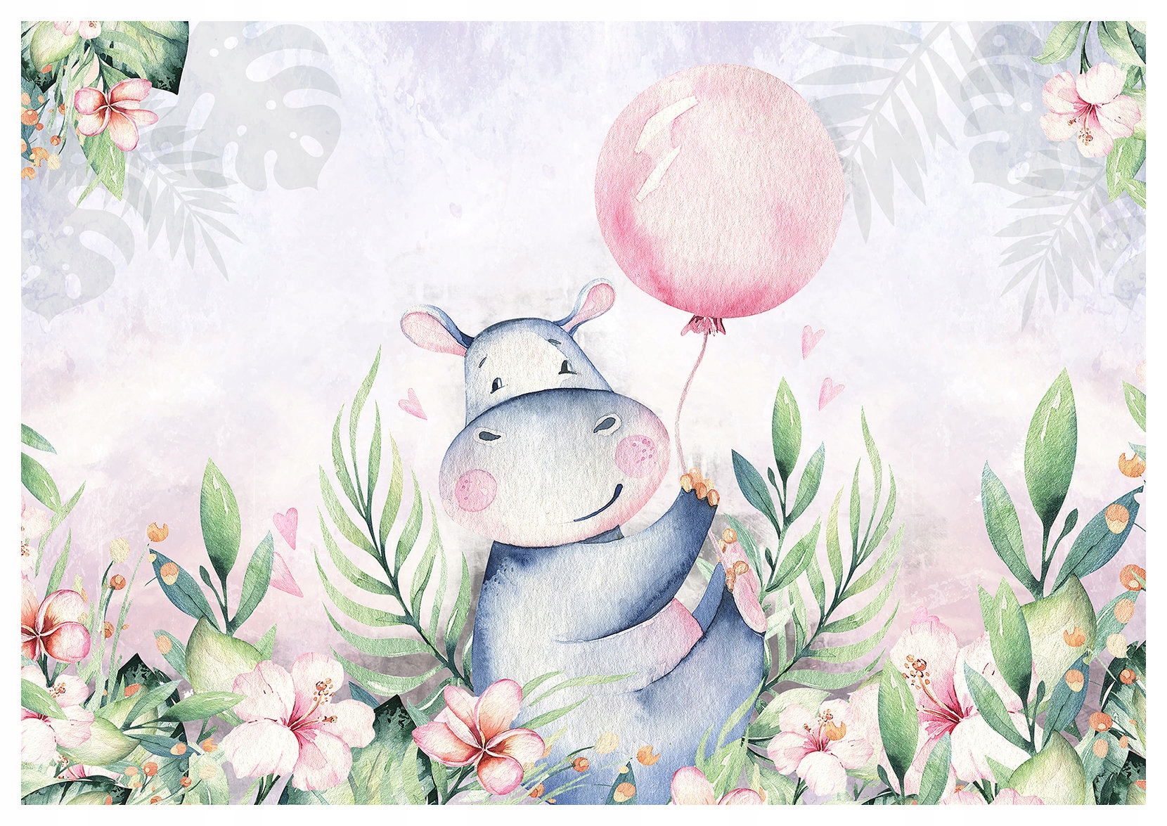 Fototapeta Hroch s balónem tropy pastelové barvy 460x300 vinyl lepidlo