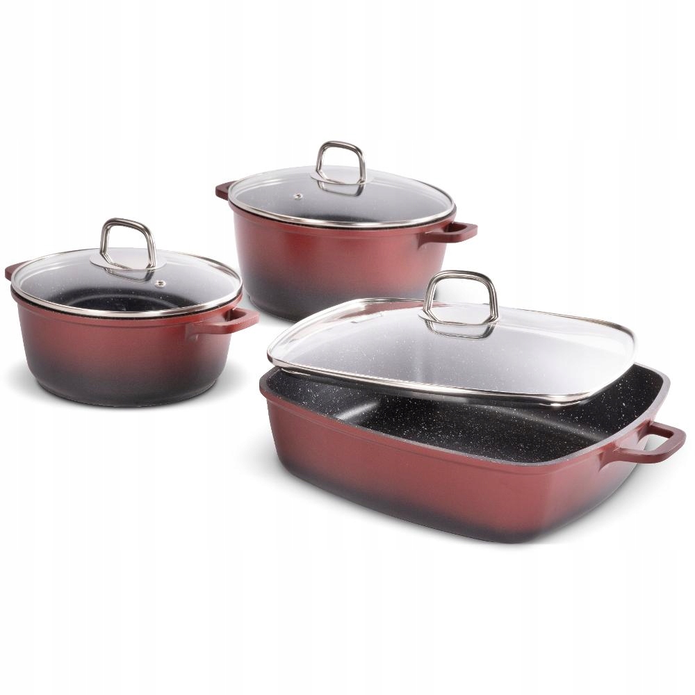 Set nádobí 6 ks Lamart LT1285 Červený Cast