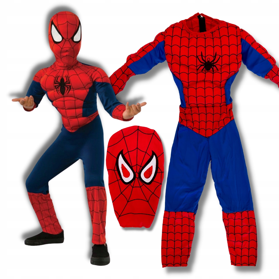

Strój Spider-man Z Mięśniami Przebranie 4-6 lat