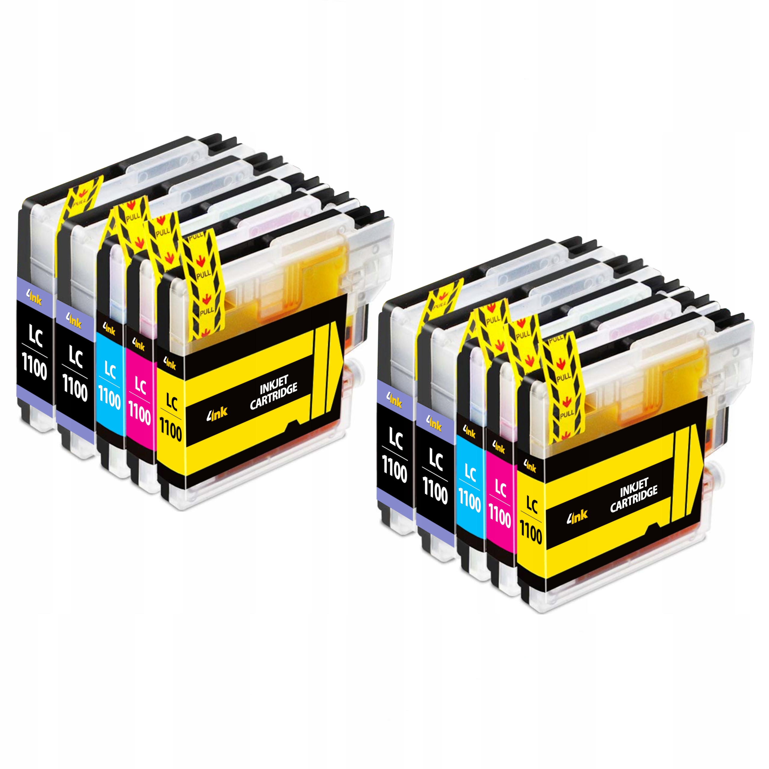 

10x Tusze LC-1100 XL Do Brother DCP-185C DCP-385C