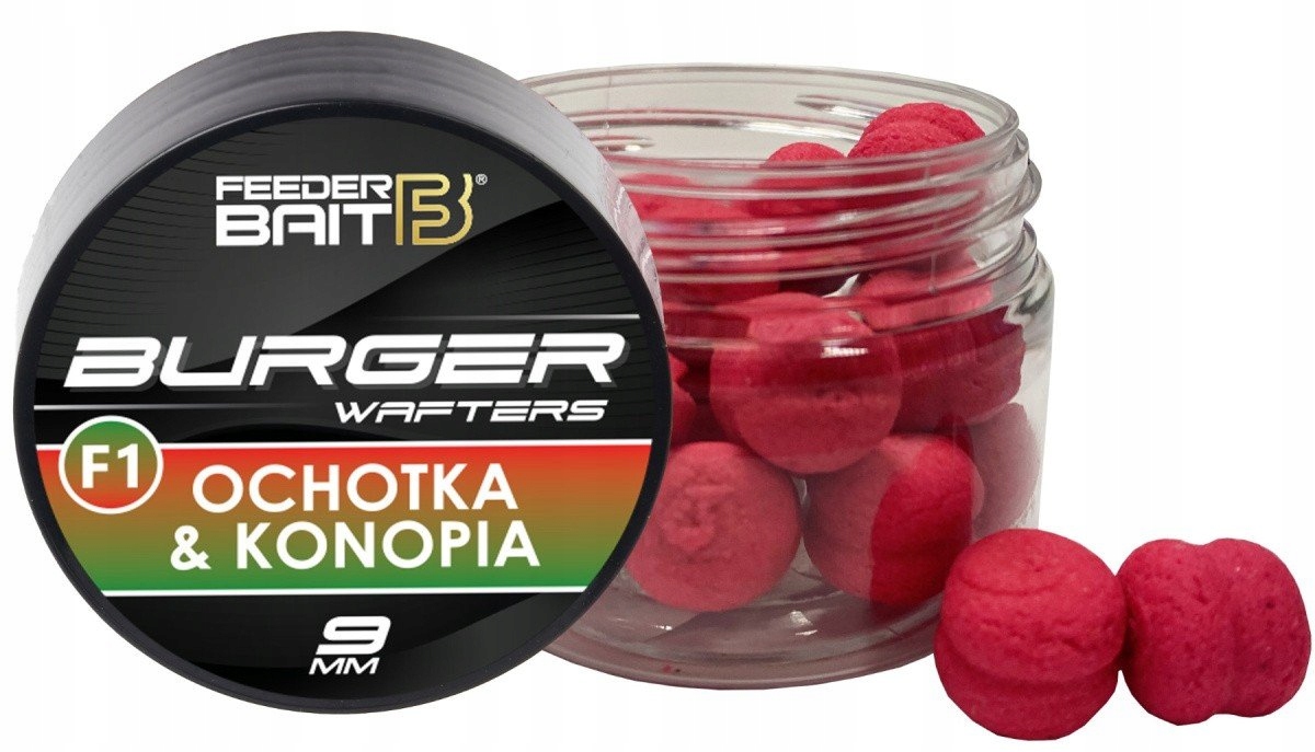 Burger Feeder Bait Wafters F1 Ochotka &amp; Konopia 9,00mm 25ml