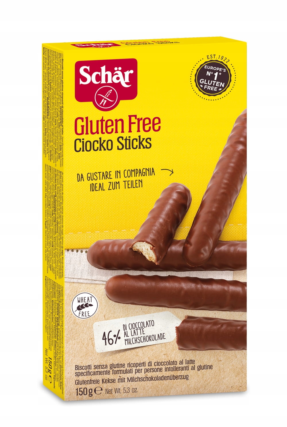 Levně 3x Schar Cioko sticks-ciast. v šek. Bez Lepku 150 g
