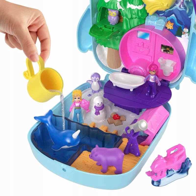 POLLY POCKET KOMPAKTOWA TOREBKA SOWA PIŻAMA PARTY ZESTAW Z AKCESORIAMI Kod producenta HKV37