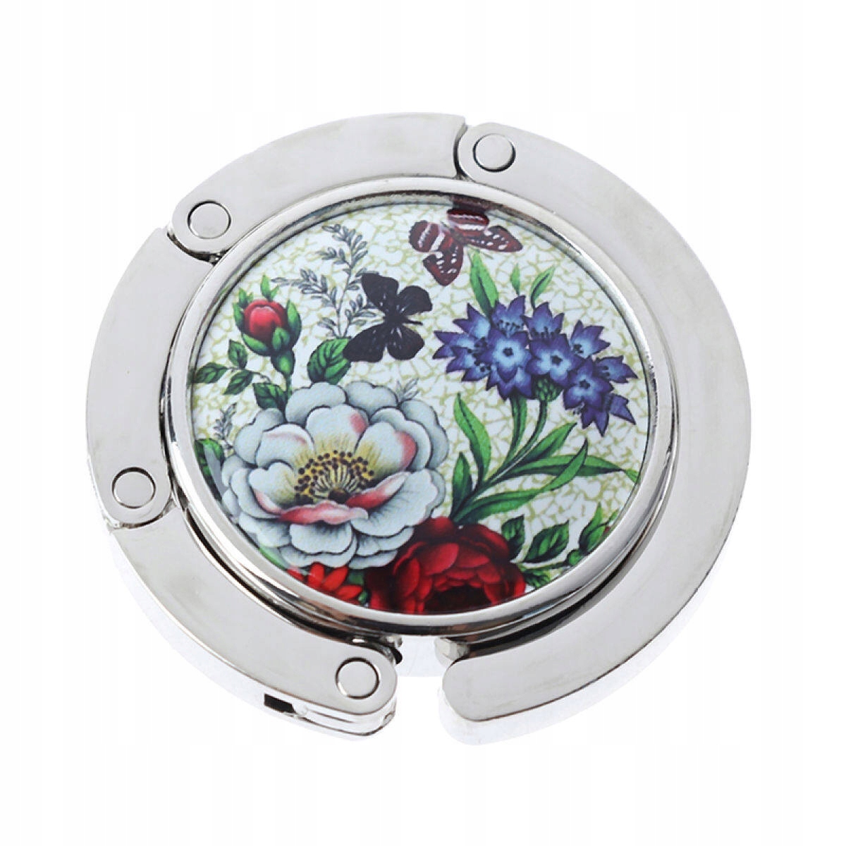 WIESZAK UCHWYT HACZYK TOREBKI ZAWIESZKA NA TOREBKĘ Wzór dominujący kwiaty