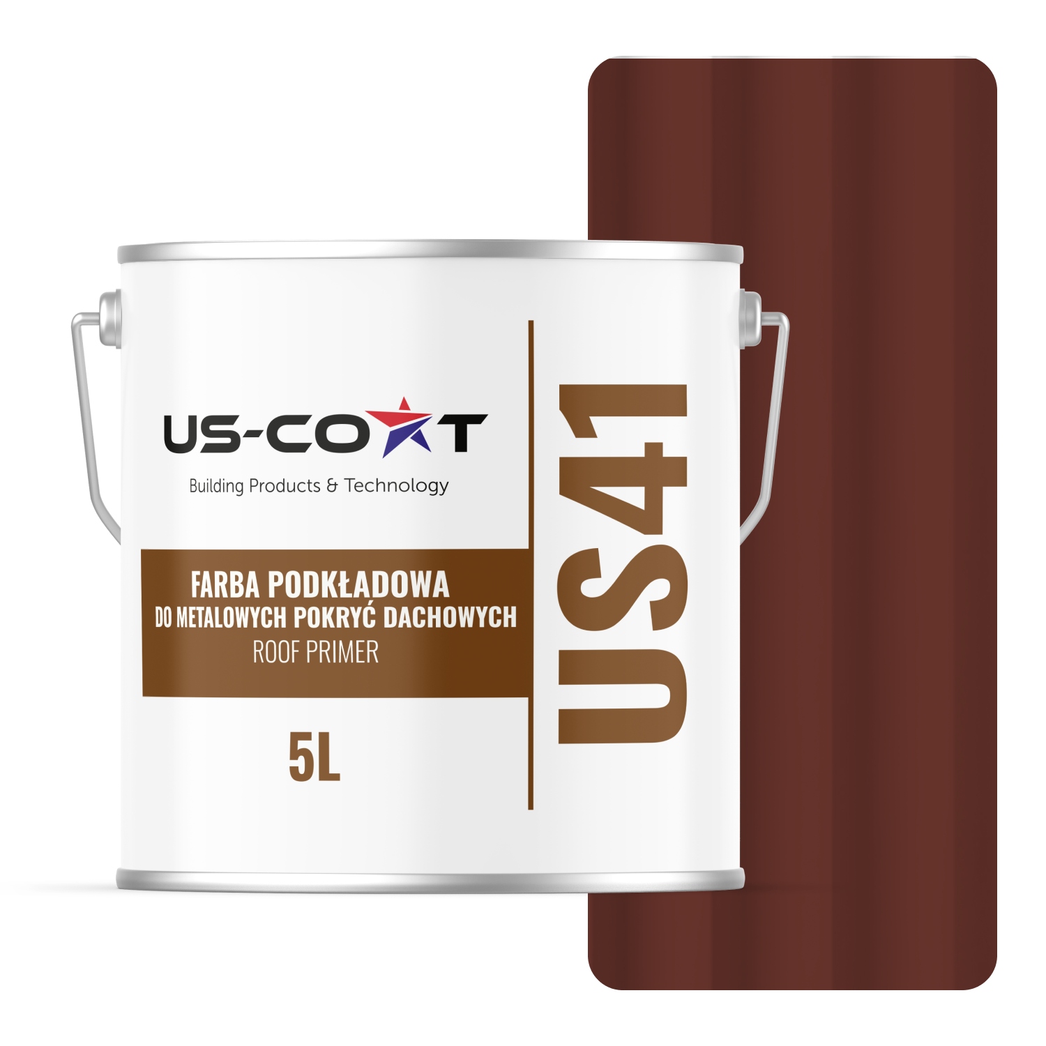 Základná Farba Na Kovové Strechy Červenohnedá 8012 5L Matná