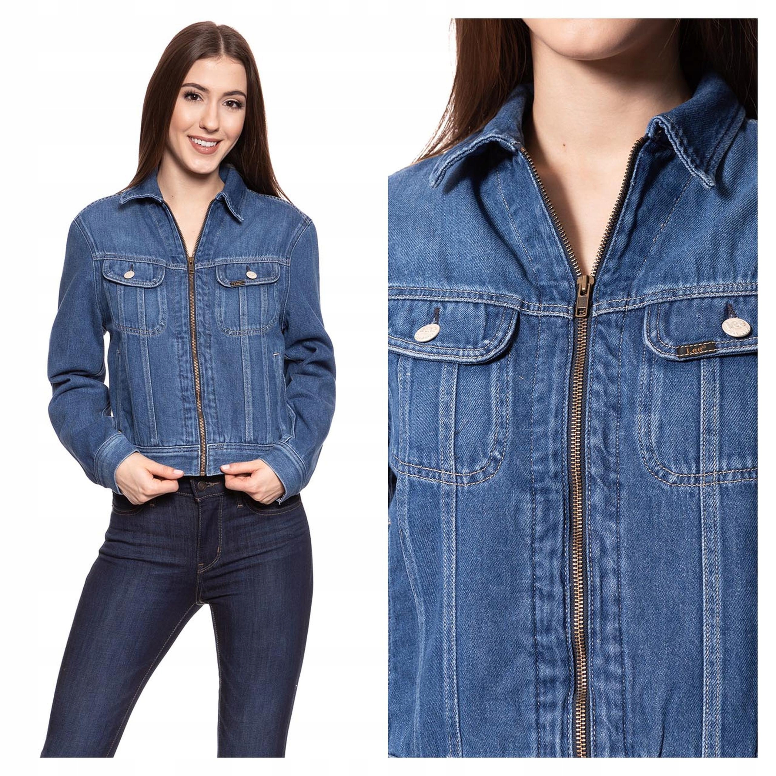 Lee Zipová Dámská Džínová Bunda Regular S