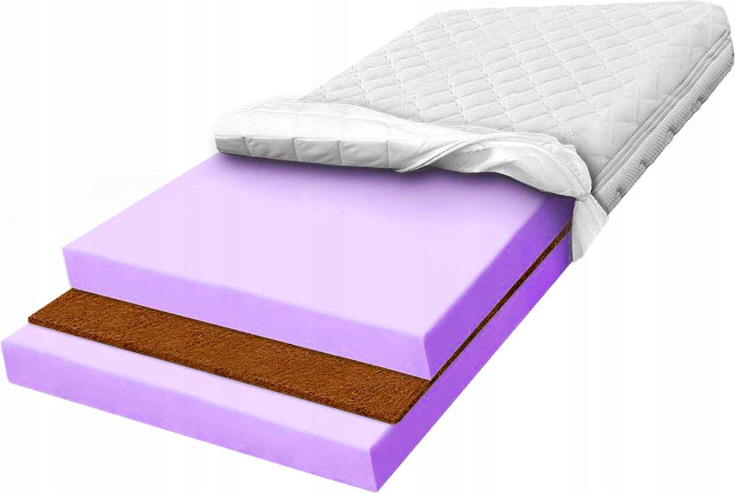 Materac piankowy 100x180 kokos utwardzony H4 21cm usztywniony H4 pianka