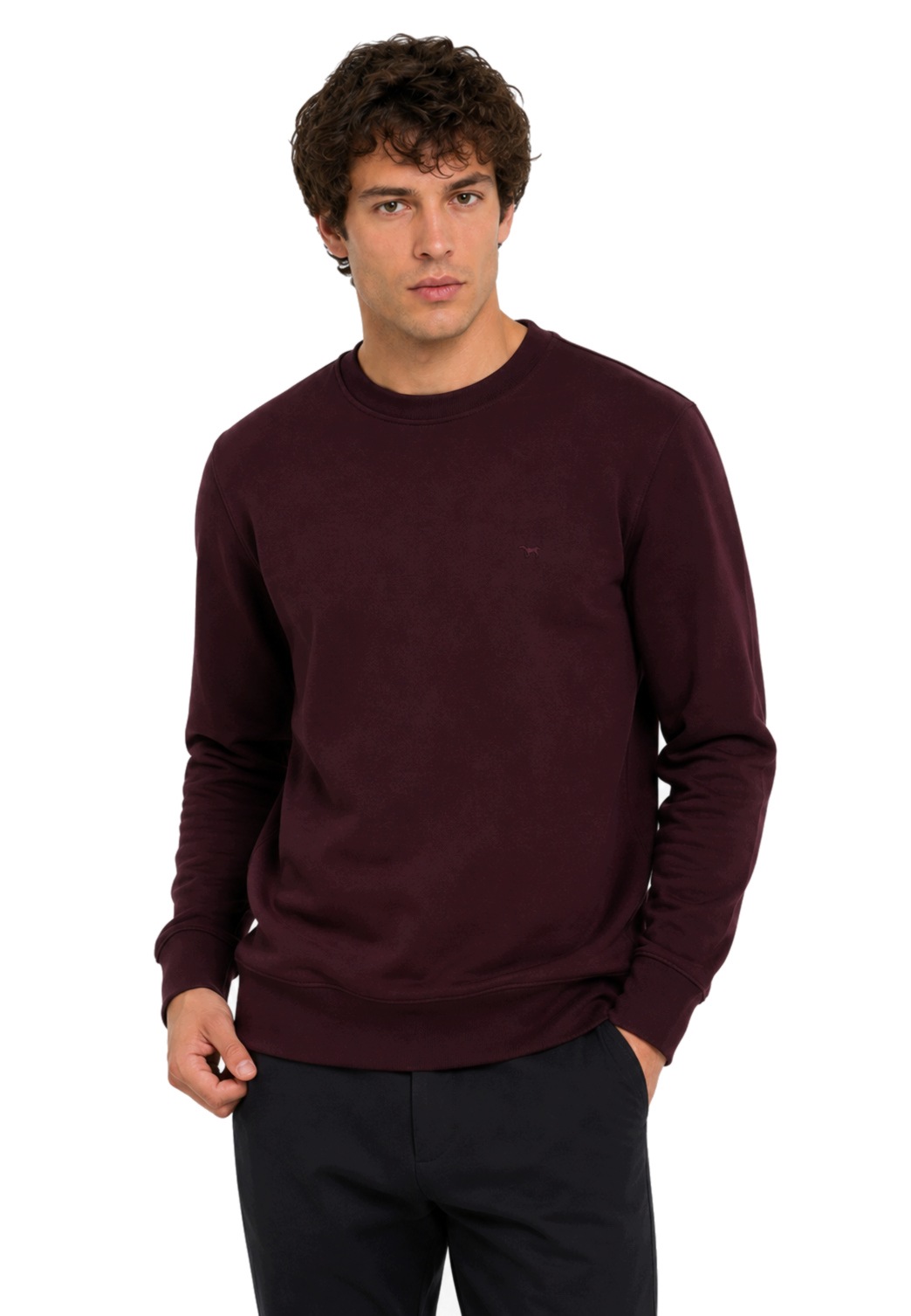 Mustang pánská mikina bez kapuce bavlna regular s kapucí casual XL