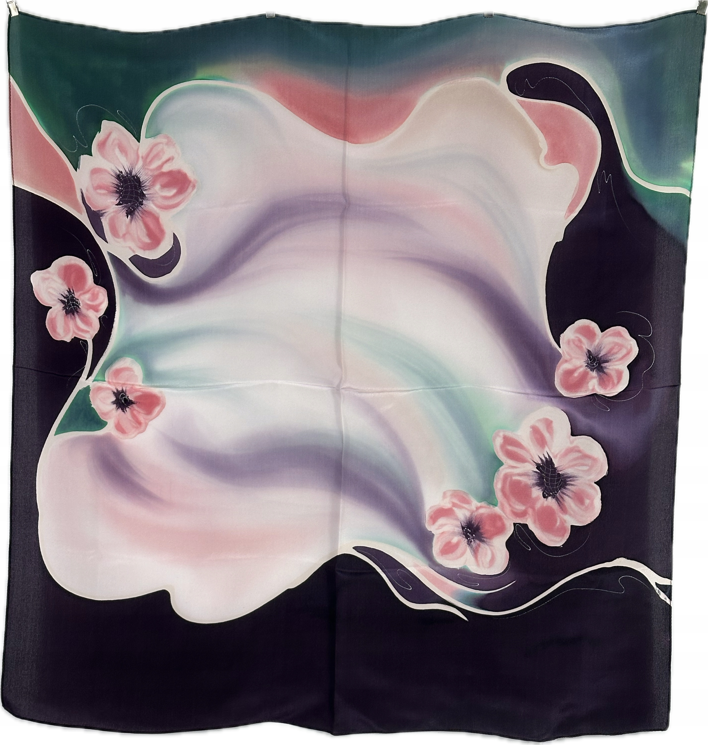 Milanówek Šátek růžový ježek v pastelové duze 70x70