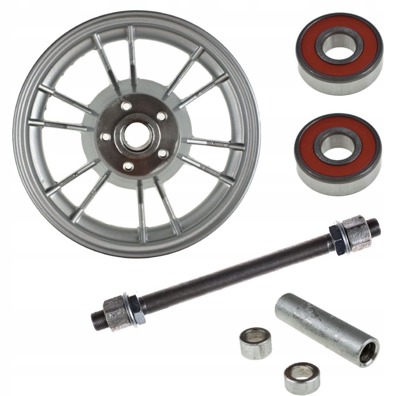 Rometová motorka strieborná os, strojové ložiská, dištančné puzdrá Lux