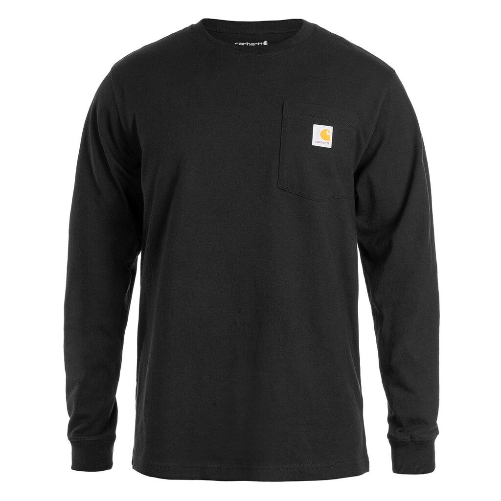 Tričko s dlouhým rukávem Carhartt Heavyweight Longsleeve Pocket Black 2XL