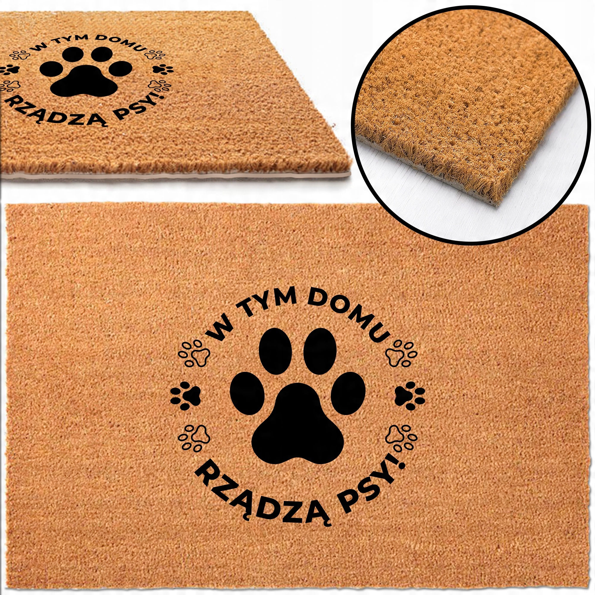 

Wycieraczka Pod Drzwi 40x60 W Tym Domu Rządzą Psy