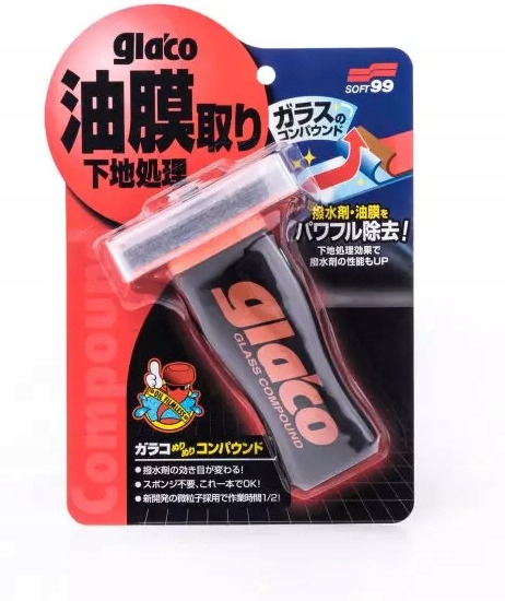 SOFT99 GLACO GLASS COMPOUND ROLL ON CLEANER SZYB