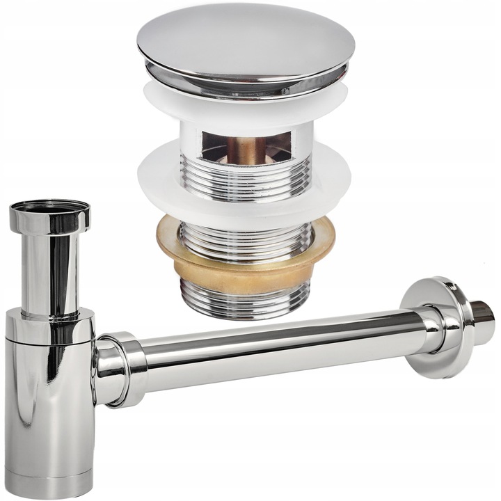 KOREK KLIK-KLAK SYFON DO UMYWALKI UMYWALKOWY CHROM