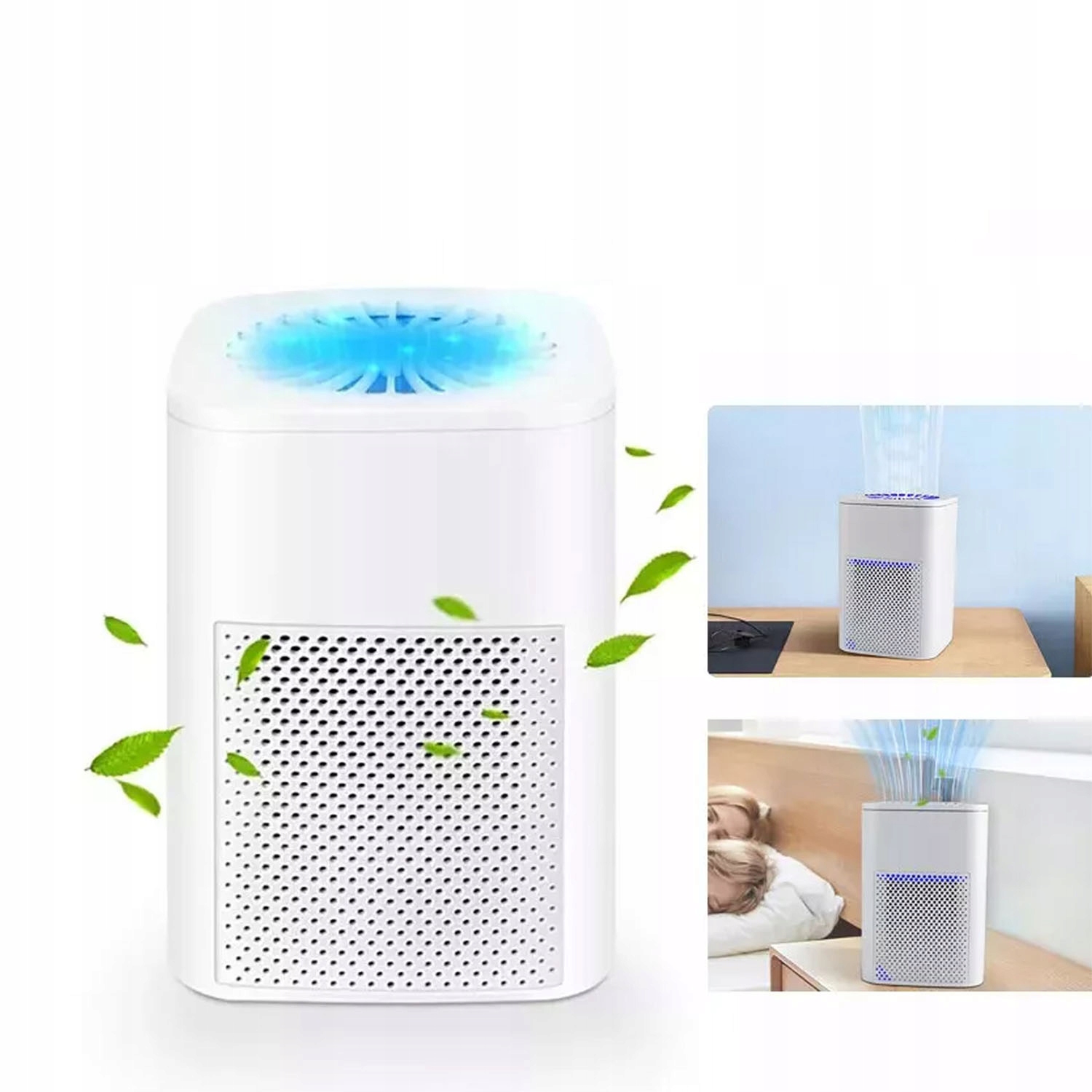 Oczyszczacz Powietrza Hepa Usb Silnik Turbinowy Cichy Do Domu 15 M2 Zdrowie